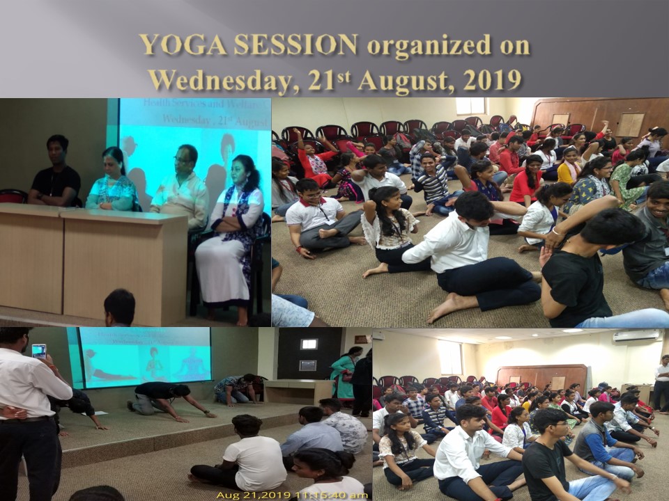 Yoga session oragnised by Health Services and Welf